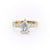 PEAR CUT MOISSANITE STONE SET SHOULDERS WITH HIDDEN HALO