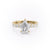 PEAR CUT MOISSANITE STONE SET SHOULDERS WITH HIDDEN HALO