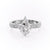 PEAR CUT MOISSANITE STONE SET SHOULDERS WITH MILGRAIN EDGE