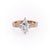 PEAR CUT MOISSANITE STONE SET SHOULDERS WITH MILGRAIN EDGE