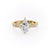 PEAR CUT MOISSANITE STONE SET SHOULDERS WITH MILGRAIN EDGE