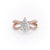 Pear Cut Moissanite Criss-Cross Design
