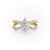 Pear Cut Moissanite Criss-Cross Design