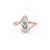 Pear Cut Moissanite Twist Ring