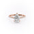 Pear Cut Moissanite Shoulder Set Ring With Hidden Halo