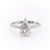Pear Cut Moissanite Shoulder Set Ring With Hidden Halo