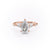 Pear Cut Moissanite Shoulder Set Ring With Hidden Halo