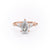 Pear Cut Moissanite Shoulder Set Ring With Hidden Halo