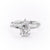 Pear Cut Moissanite Twisted Shoulder Set Ring With Hidden Halo