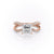 Princess Cut Moissanite Criss-Cross Design