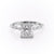 Princess Cut Moissanite Engagement Ring With Hidden Halo