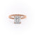 Princess Cut Moissanite Engagement Ring, Twisted Band With Hidden Halo