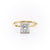 Princess Cut Moissanite Ring With Hidden Halo