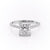 Princess Cut Moissanite Shoulder Set Ring With Hidden Halo
