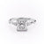 Princess Cut Moissanite Shoulder Set Ring With Hidden Halo