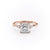 Princess Cut Moissanite Shoulder Set Ring With Hidden Halo
