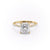 Princess Cut Moissanite Shoulder Set Ring With Hidden Halo