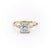 Princess Cut Moissanite Shoulder Set Ring With Hidden Halo