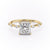 Princess Cut Moissanite With Stone Set Shoulders