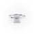 Princess Cut Moissanite, Plain Band With Hidden Halo