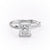 Princess Cut Moissanite Twisted Shoulder Set Ring With Hidden Halo