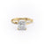 Princess Cut Moissanite Twisted Shoulder Set Ring With Hidden Halo