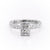 RADIANT CUT MOISSANITE STONE SET SHOULDERS WITH HIDDEN HALO
