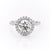 Round Cut Moissanite Engagement Ring, Classic Halo