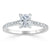 Radiant Cut Moissanite Engagement Ring, Classic Style