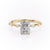 Radiant Cut Moissanite With Stone Set Shoulders