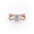 Radiant Cut Moissanite Criss-Cross Design