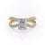 Radiant Cut Moissanite Criss-Cross Design