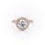 Round Cut Moissanite Engagement Ring, Classic Halo