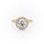 Round Cut Moissanite Engagement Ring, Classic Halo
