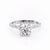 Round Cut Moissanite Shoulder Set Ring With Hidden Halo