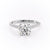 Round Cut Moissanite Shoulder Set Ring With Hidden Halo