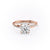 Round Cut Moissanite Twisted Shoulder Set Ring With Hidden Halo