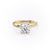Round Cut Moissanite Twisted Shoulder Set Ring With Hidden Halo