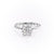 Round Cut Moissanite Engagement Ring, Twisted Band With Hidden Halo