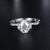 1.00ct Moissanite Engagement Ring, Custom Halo Design, Sterling Silver & Platinum