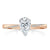 Pear Cut Moissanite Engagement Ring, Classic Style