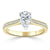 Pear Cut Moissanite Engagement Ring, Classic Style