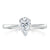 Pear Cut Moissanite Engagement Ring, Classic Style