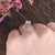 Round Cut Moissanite Engagement Ring, Art Deco Design