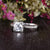 Round Cut Moissanite Engagement Ring, Art Deco Design
