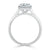 Princess Cut Moissanite Halo Engagement Ring