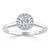 Round Cut Moissanite Halo Engagement Ring