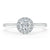 Round Cut Moissanite Halo Engagement Ring