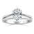 Oval Cut Moissanite Engagement Ring, Classic Style with Split Shank