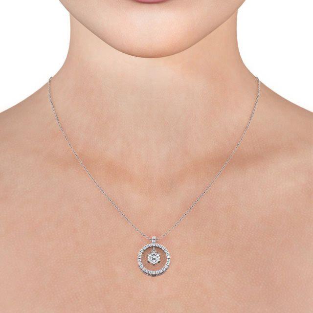 Circle Shaped Pendant 1.10ct